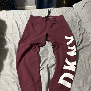 Victoria's Secret Burgundy Joggers with White Logo